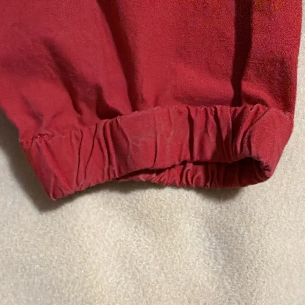 VTG Tommy Hilfiger Mens Red Harrington Sailing Coat Sz L Full Zip Logo Pockets